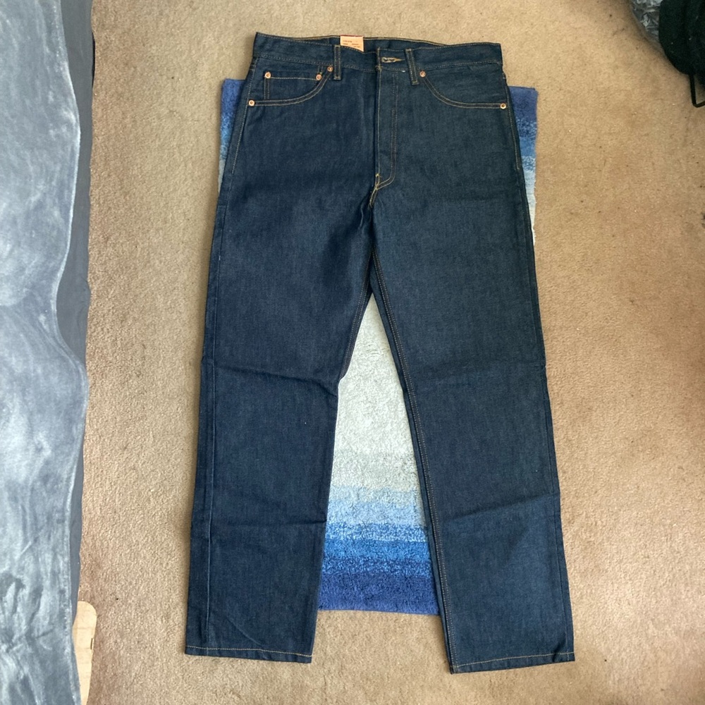 Levi 501 Original Straight Leg Button-Fly Shrink-to-Fit Jeans